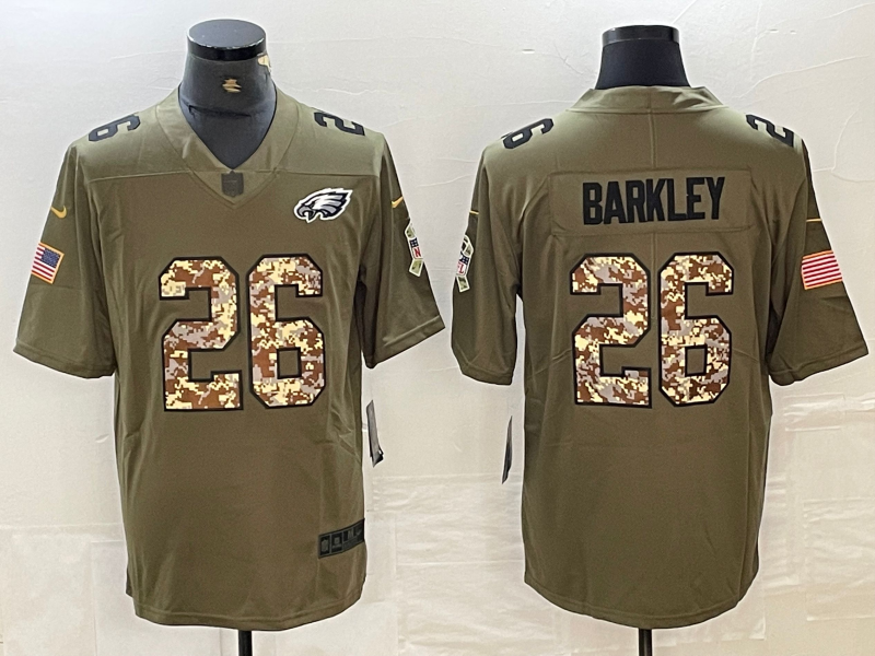 Men's Philadelphia Eagles Saquon Barkley #26 Olive Jersey